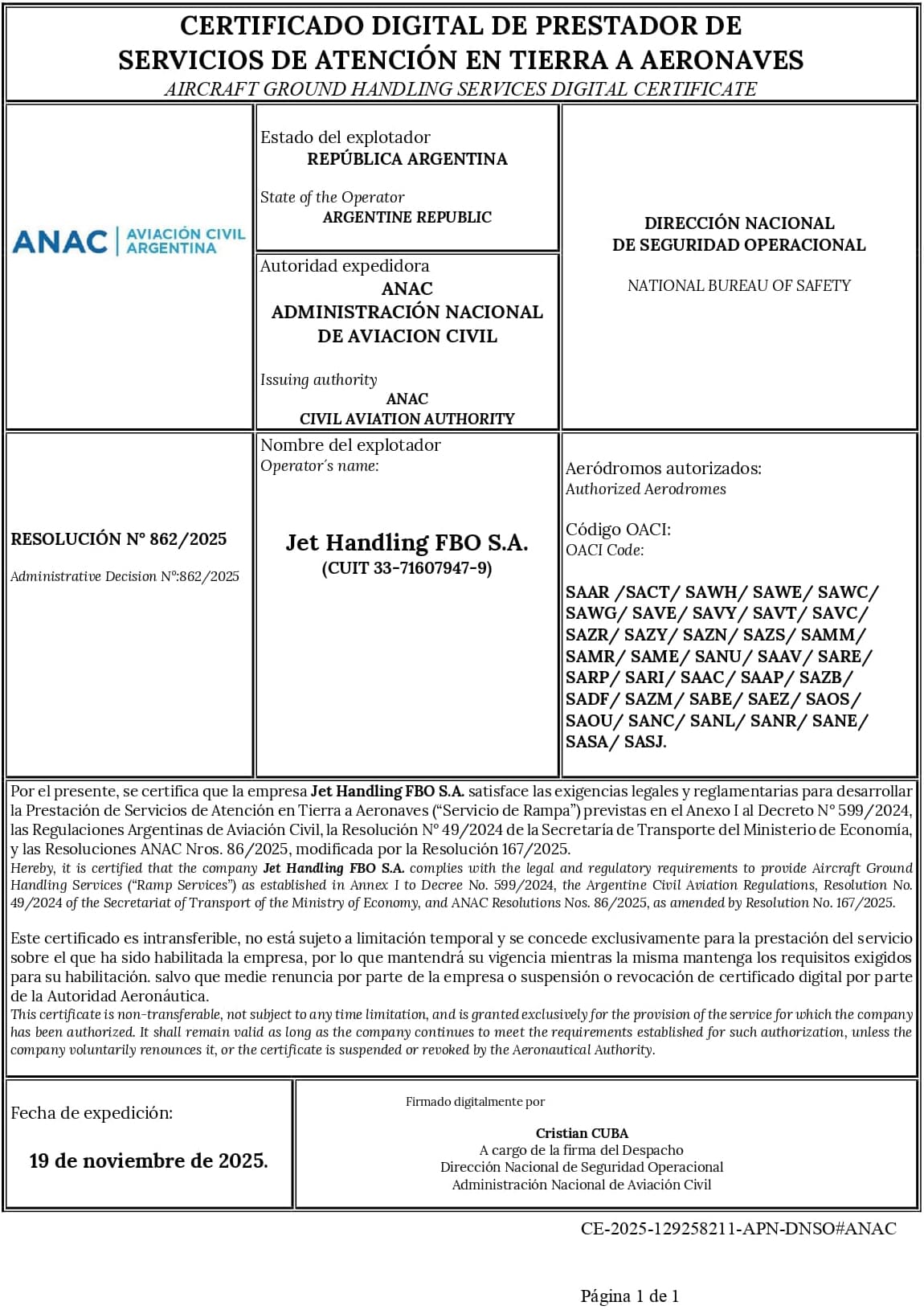 Jet Handling Empresa